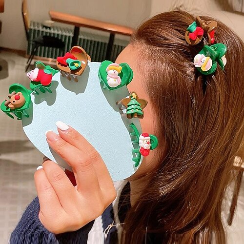 

1PC Women's Kid's Hair Clip For Christmas Plastic B158-1 Rabbit B158-6 Fawn B158-3 Snowman