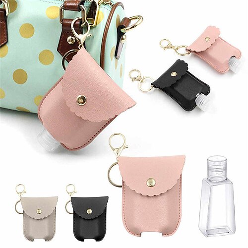 

2 Pcs Outdoor Portable Hand Lotion Leather Case Detergent Perfume Bottle Bottle Protective Case Bacteriostatic Liquid Bottle Case