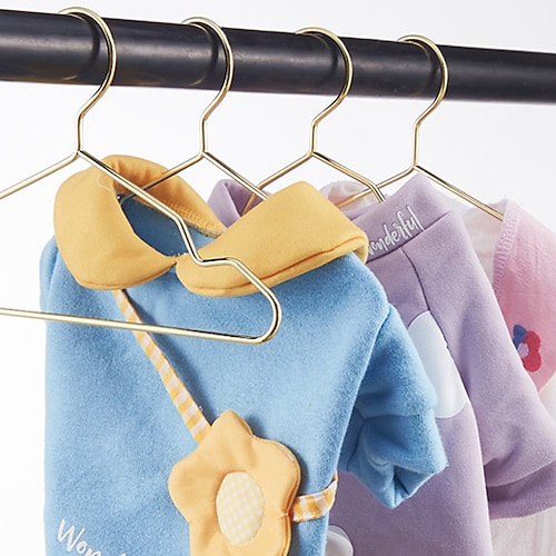 

10 Pcs Pet Puppy Coat Hanger Gold Slip Resistant Coat Hanger Fashion Coat Hook Rack Display Rack Pet Shop Light Luxury Coat Hanger