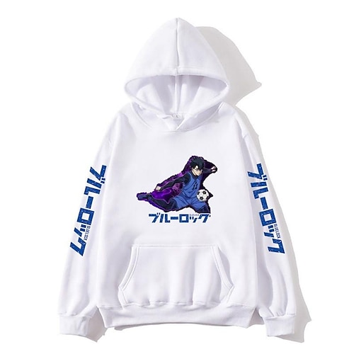 

Inspired by Blue Lock Isagi Yoichi Hoodie Cartoon Manga Print Front Pocket Graphic Hoodie For Men's Women's Unisex Adults' Hot Stamping Polyster Casual Daily