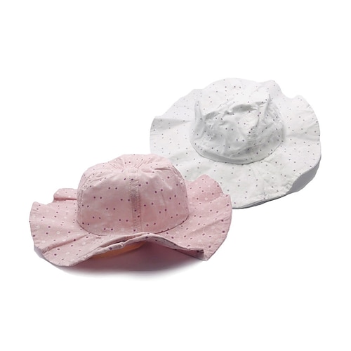 

Kids Girls' Basic Casual / Daily Polka Dot Cotton Hats & Caps Pink / White One-Size