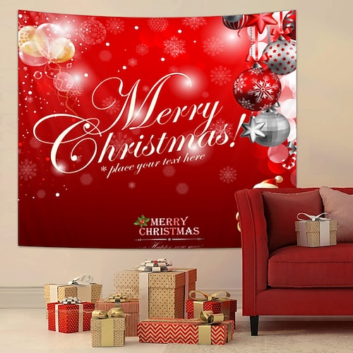 

Christmas Santa Claus Holiday Party Wall Tapestry Photography Background Art Decor Blanket Curtain Picnic Tablecloth Hanging Home Bedroom Living Room Dorm Decoration Christmas Tree Gift Fireplace