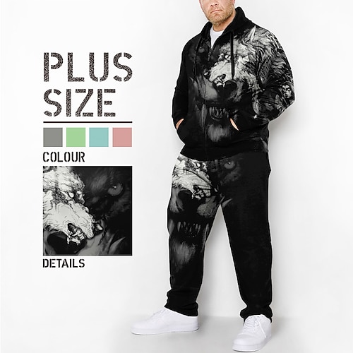 

Per uomo Plus Size Felpa con cappuccio Grande e alto Pop art Con cappuccio Manica lunga Primavera & Autunno Di tendenza Originale Informale Giornaliero Sport Top