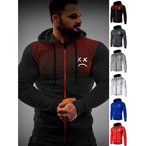 

Per uomo Camicia da allenamento Felpa con cappuccio Zip intera Manica lunga Maglietta Sportivo Inverno Tenere al caldo Traspirante Asciugatura rapida Corsa Jogging Addestramento abbigliamento sportivo