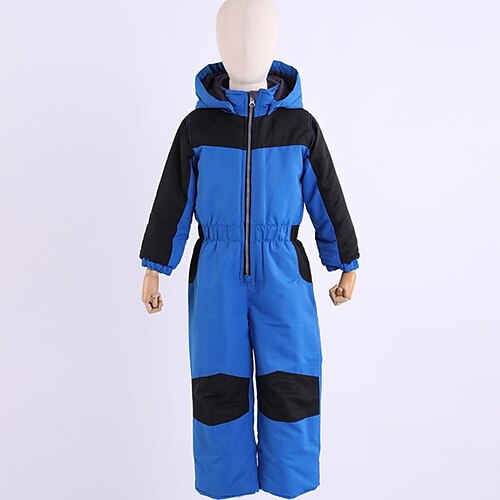 

Toddler Boys Snowsuit Outfit Color Block Long Sleeve Set Outdoor Sports Cool Winter Fall 3-7 Years Blue Pink