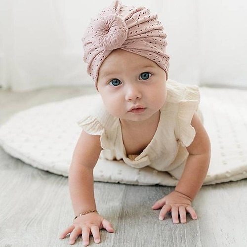 

Niños Chica Básico Casual / Diario Color sólido Algodón Sombreros y Gorras Blanco leche / Negro / Morado Adecuado para bebés de 0 a 18 meses.