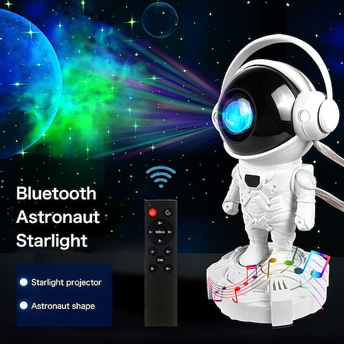 

Star Projector Night Light with Timer Remote Control and 360 Degree Adjustable Design Astronaut Nebula Galaxy Star Moon Projector Light for Children Adults Baby Bedroom Study Room Game White