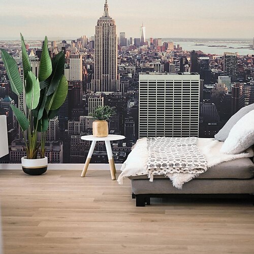 

Cityscape Wallpaper Mural Street Landscape Wall Covering Sticker Peel and Stick Removable PVC/Vinyl Material Self Adhesive/Adhesive Required Wall Decor for Living Room Kitchen Bathroom