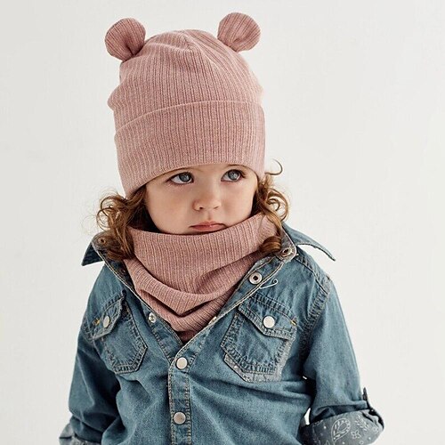 

Toddler Girls' Active Daily Solid Color Cotton Hats Caps Light Pink / Wine Red / leather powder Suitable for babies 0-3 years old