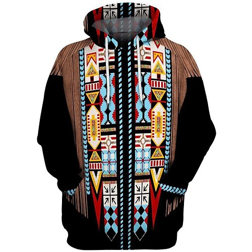 

Inspired by American Indian Totem Hoodie Cartoon Manga Anime Front Pocket Graphic Hoodie For Men's Women's Unisex Adults' 3D Print 100% Polyester Casual Daily