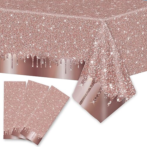 

Disposable Plastic Tablecloth Waterproof PE Table Covers for Indoor or Outdoor Events, Birthday Parties, Weddings 1Pcs