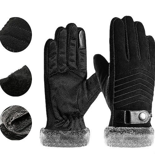 

Herren 1 Paar Winterhandschuhe Handschuhe Büro Outdoor Handschuhe Stilvoll Rutschfest tragbar Einfarbig 1 # 2 # 3 # 4 #