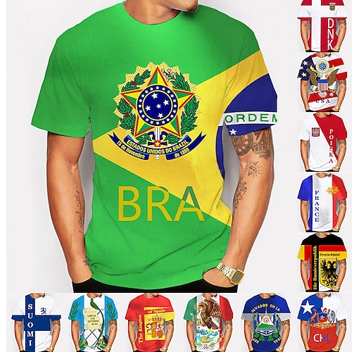 

Inspired by World Cup Qatar 2022 Football Soccer T-shirt Cartoon Manga Anime Classic Street Style T-shirt For Men's Women's Unisex Adults' 3D Print 100% Polyester