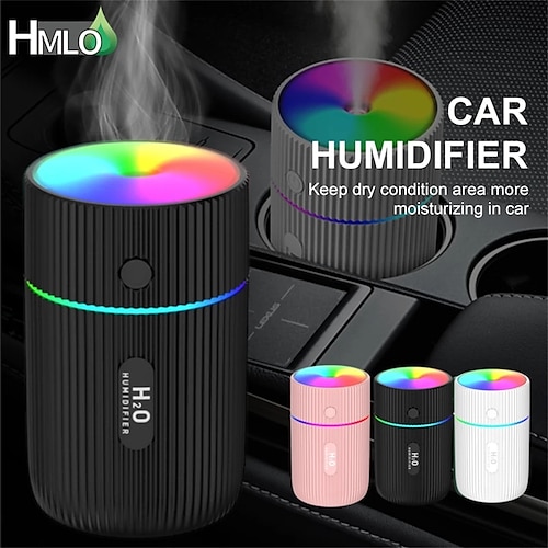 

220ML Mini Car Air Humidifier USB Ultrasonic Essential Oil Diffuser Smart Purifier Home Aroma Anion Mist Maker LED