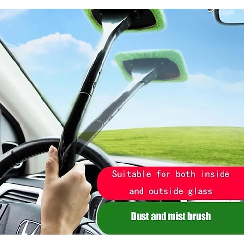 Car Window Cleaner Brush Kit Interior Windshield Washing Tool Long