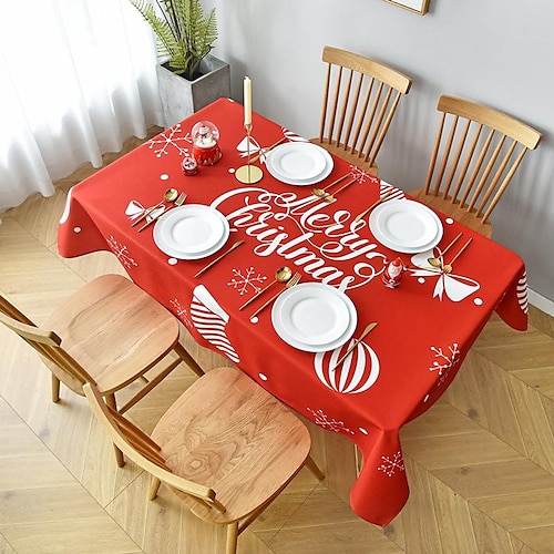 

New Christmas Tablecloth 2022 New Ins Nordic Anti-scalding Rectangular Cover New Year Festive Christmas Decoration