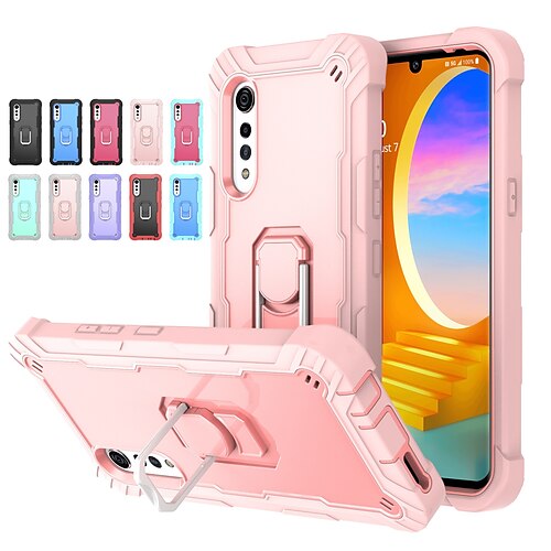 

telefono Custodia Per Samsung Galaxy Per retro Antiurto S23 Ultra Plus A12 A72 A32 A52 Supporto ad anello Supporto a molla Resistente agli urti Tinta unita TPU