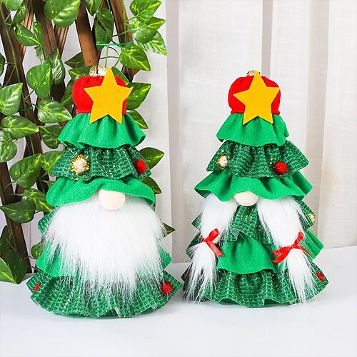

christmas skirt tree cute faceless old man tree skirt window decoration holiday scene decoration