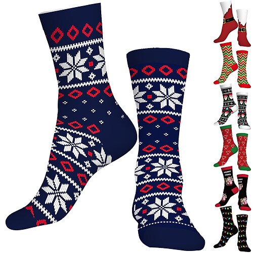 

Fun Christmas Socks Funny Xmas Gifts for Men and Women Novelty Cozy Unisex Crew Cotton Sock