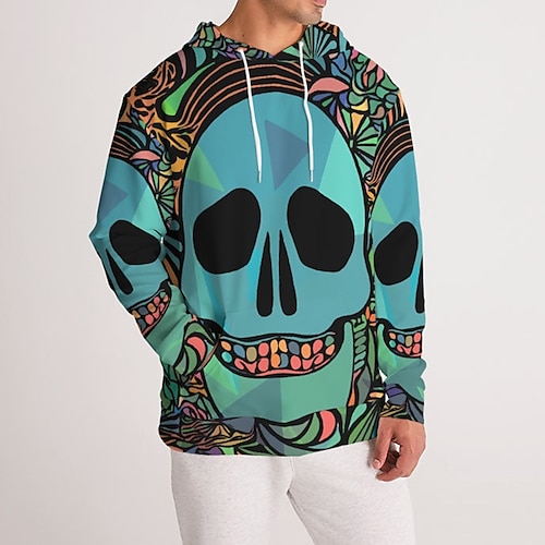 

Inspired by Sugar Skull Mexican Hoodie Cartoon Manga Anime Front Pocket Graphic Hoodie For Men's Women's Unisex Adults' 3D Print 100% Polyester Casual Daily