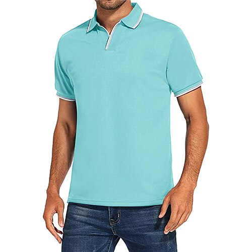 

Men's Polo Shirt Golf Shirt Solid Colored Crew Neck Wine Black Royal Blue Light gray Dark Gray Street Casual Short Sleeve Warm Clothing Apparel Fashion Lightweight Elegant