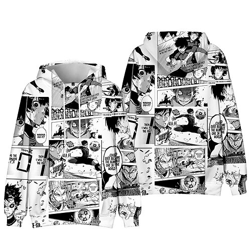 

Inspired by Blue Lock Isagi Yoichi Hoodie Cartoon Manga Print Front Pocket Graphic Hoodie For Men's Women's Unisex Adults' 3D Print Polyster Casual Daily