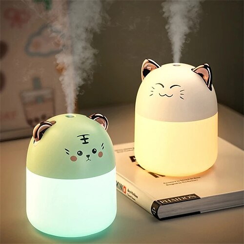 

Desktop Humidifier With Colorful Atmosphere Light 250ml Capacity Cool Mist Aroma Diffuser Home Bedroom Humidifier Purifier