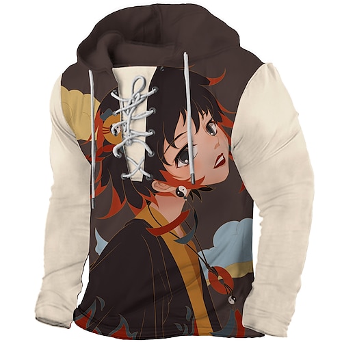 

Inspired by Cartoon people Zhaohe Beauty Hoodie Anime Cartoon Anime Classic Street Style Hoodie For Men's Women's Unisex Adults' 3D Print 100% Polyester Casual Daily