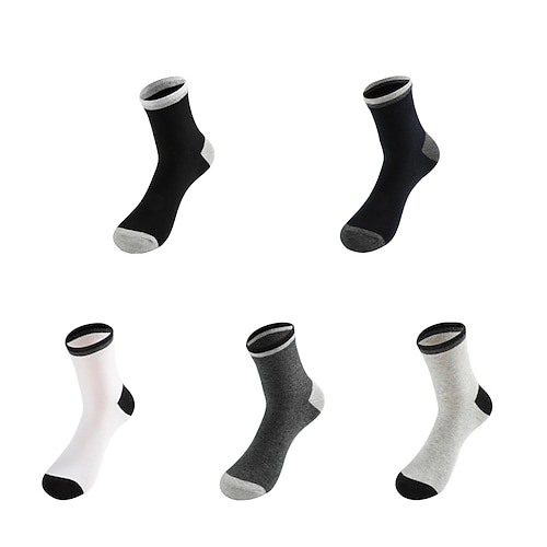 

Homme 5 paires Chaussettes Chaussettes de sport / chaussettes de sport Chaussettes décontractées Plusieurs Couleurs Couleur Coton Couleur Pleine Casual du quotidien Des sports Moyen Printemps, Août