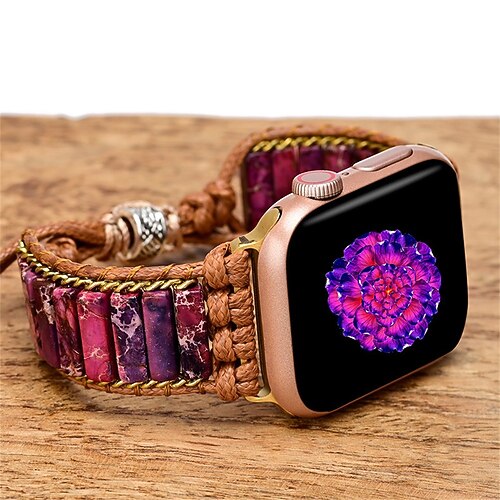 

1PC Smart Watch Band Compatible with Apple iWatch 38/40/41mm 42/44/45/49mm Ultra Series 8 7 6 5 4 3 2 1 SE Handmade Braided Rope for iWatch Smartwatch Strap Wristband Fabric Handmade Adjustable