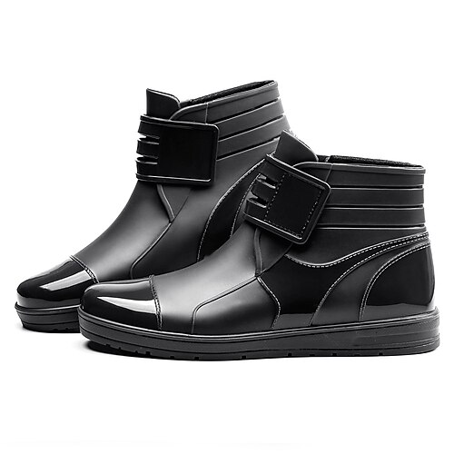 

Men's Rain Boots Fisherman Sandals Comfort Sandals Casual Outdoor Daily Walking Shoes Cowhide Breathable Non-slipping 899-black 899-black[with cotton socks] Summer