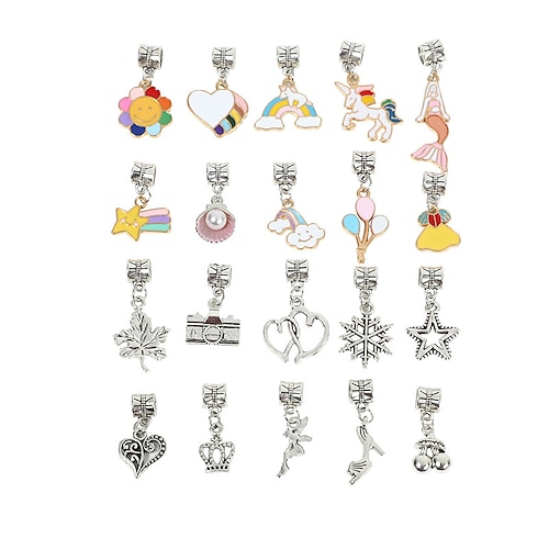 

Cartoon Diy Children's Bracelet Big Hole String Beads Set Crystal Bracelet Female Snake Bone Basic Chain Christmas Gift Box