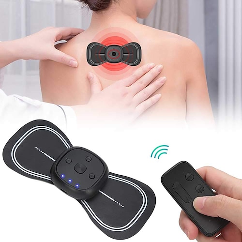 

Electric Neck Massager Multi-Functional Massage Pad Cervical Vertebra Mini Electric Massagers 6 Modes and 10 Levels Strength Intensities Cervical Massager Pad with Remote