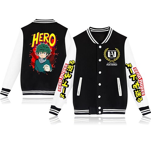 

Inspired by My Hero Academia Bakugou Katsuki Outerwear Anime Printing Coat For Men's Women's Unisex Adults' Hot Stamping Polyster