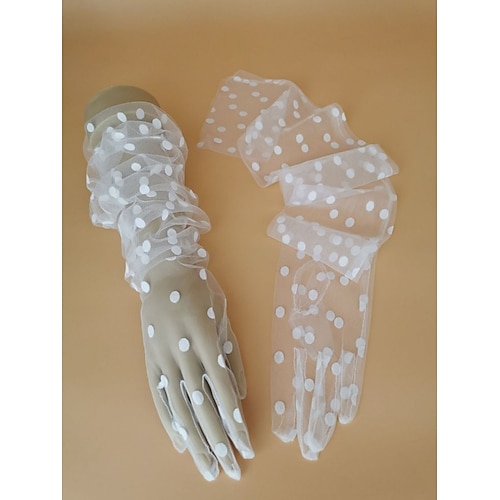 

Tulle Elbow Length Glove Stylish / Sweet Style With Wave point Wedding / Party Glove