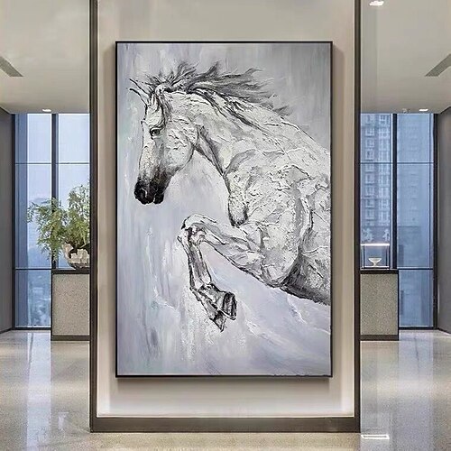 

dipinto a mano dipinto a olio parete pittura moderna astratta cavallo su tela decorazione della casa arredamento tela arrotolata senza cornice non allungata
