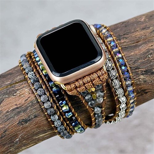 

1PC Smart Watch Band Compatible with Apple iWatch 38/40/41mm 42/44/45/49mm Ultra Series 8 7 6 5 4 3 2 1 SE Handmade Braided Rope for iWatch Smartwatch Strap Wristband Fabric Handmade Multilayer