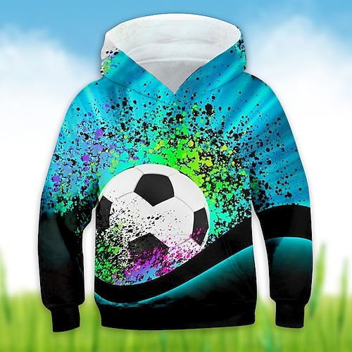 

bambini ragazzi coppa del mondo felpa con cappuccio pullover calcio manica lunga tasca bambini top casual felpa con cappuccio sport quotidiano blu inverno 3-12 anni