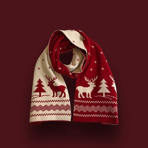 

Women's Girls' Scarves Party Christmas Daily Animal Polyester Cotton Casual Warm Decoration 1 PC