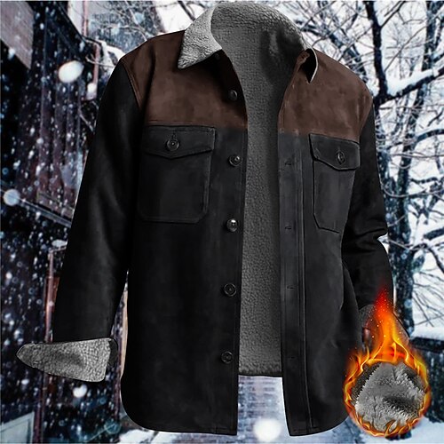 

Men's Coat Warm Sports & Outdoor Zipper Color Block 3D Printed Graphic Turndown Sports Jacket Outerwear Long Sleeve Pocket Fall & Winter