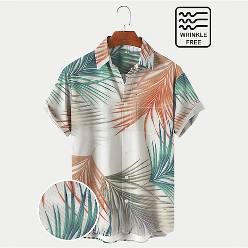 

Per uomo Camicia Camicia Aloha Stampe astratte Foglie Collo ripiegabile Blu Stampa 3D Esterno Strada Maniche corte Bottone giù Stampa Abbigliamento Tropicale Di tendenza Informale Hawaiano