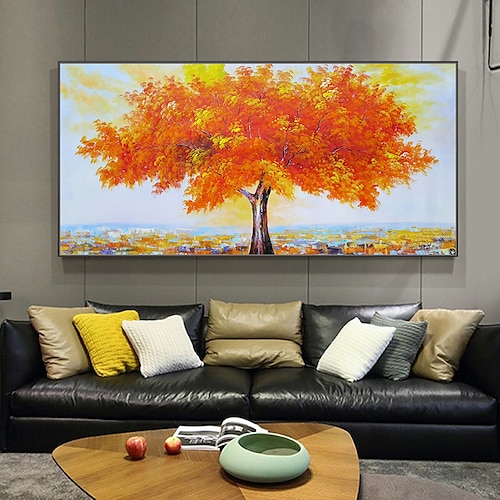 

Mintura Handmade Tree Landscape Oil Paintings On Canvas Wall Art Decoration Modern Abstract Picture For Home Decor Rolled Frameless Unstretched Painting