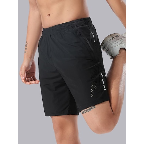 

Men's Running Shorts Athletic Shorts Side Pockets Elastic Waistband Shorts Athletic Athleisure Spandex Breathable Quick Dry Soft Fitness Gym Workout Running Sportswear Activewear Solid Colored Pure