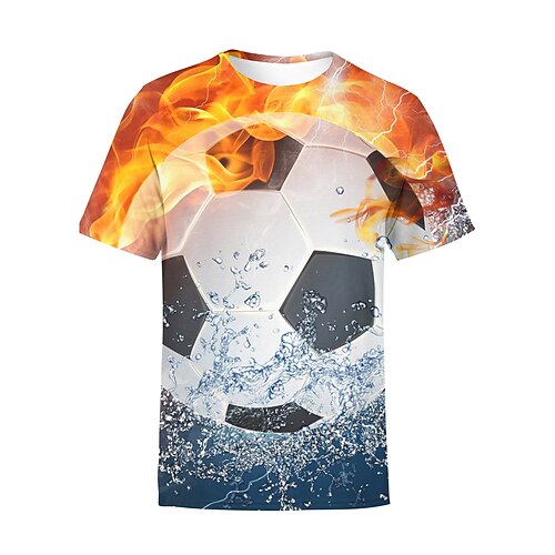 

Kids Boys World Cup T shirt Tee Football Short Sleeve Children Top Casual Cool Adorable Summer Deep Green 2-12 Years