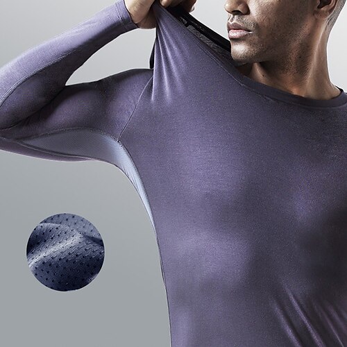 

Men's Thermal Underwear Sleepwear Thermal Shirt Pure Color Basic Fashion Comfort Home Modal Comfort Warm V Wire Long Sleeve Winter Fall Black Royal Blue