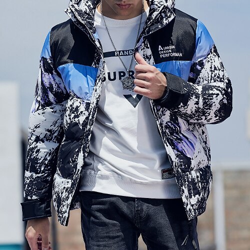 

Men's Coat Warm Sports & Outdoor Zipper Mountain 3D Printed Graphic Hoodie Fashion Jacket Outerwear Long Sleeve Pocket Fall & Winter