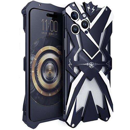 

Phone Case For Apple Back Cover iPhone 14 Pro Max iPhone 14 Pro iPhone 14 Plus iPhone 14 Bumper Frame Full Body Protective anti-drop Retro Aluminum Alloy