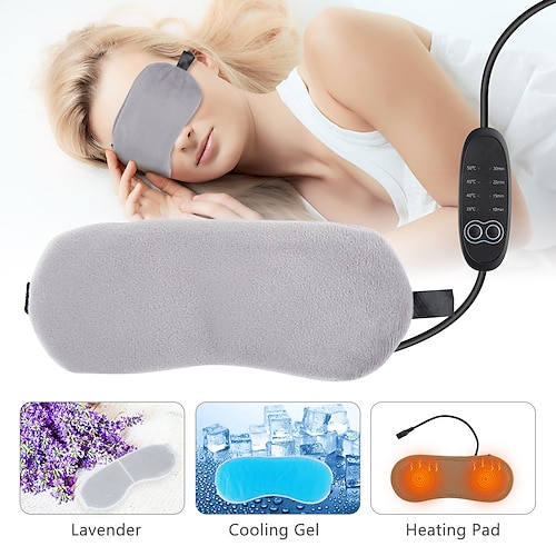 

Lavender Heated Eye Mask for Sleeping USB Heated Eye Mask Warm Steam Dry Eye Mask Electric Temperature Heating Hot Eye Mask