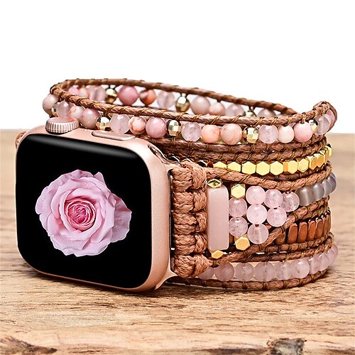 

1PC Smart Watch Band Compatible with Apple iWatch 38/40/41mm 42/44/45/49mm Ultra Series 8 7 6 5 4 3 2 1 SE Handmade Braided Rope for iWatch Smartwatch Strap Wristband Fabric Handmade Multilayer