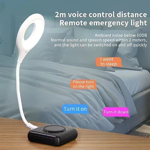 

1PCS Voice Control Smart Mini LED Light USB Pulg Lamp No Need Internet Book Lamp Portable Night Light 3colors for Room Decor